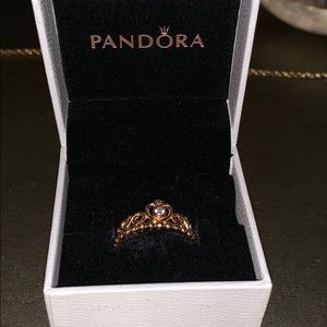 ROSE GOLD PANDORA CROWN RING